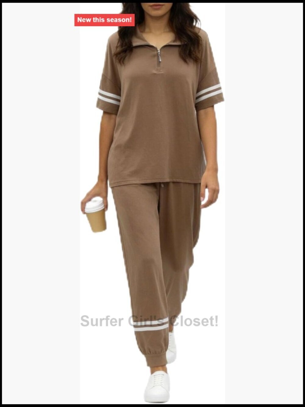 Half-Zip Knit Top and Casual Pants Set, 2-Piece Loungewear, Long Sleeve,